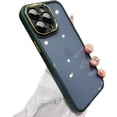 thumbnail image 1 of Compatible with iPhone Case,Metal Camera Lens Hard Bumper & Clear Transparent [ Drop Protection] Soft Shockproof Cover Phone Case (Green,iPhone 13), 1 of 6