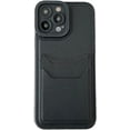 thumbnail image 1 of Compatible with iPhone Case,PU Leather Credit Card Slot Holder Wallet Camera Lens Protection Shockproof Cover Phone Case (Black,iPhone 13), 1 of 7