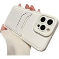 thumbnail image 1 of Compatible with iPhone Case,PU Leather Credit Card Slot Holder Wallet Camera Lens Protection Shockproof Cover Phone Case (White,iPhone 13), 1 of 6