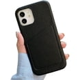 thumbnail image 1 of Compatible with iPhone Case,PU Leather Credit Card Slot Holder Wallet Full Body Protection Soft Shockproof Cover Phone Case (Black,iPhone 15 Pro), 1 of 7
