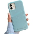 thumbnail image 1 of Compatible with iPhone Case,PU Leather Credit Card Slot Holder Wallet Full Body Protection Soft Shockproof Cover Phone Case (Blue,iPhone 11), 1 of 7