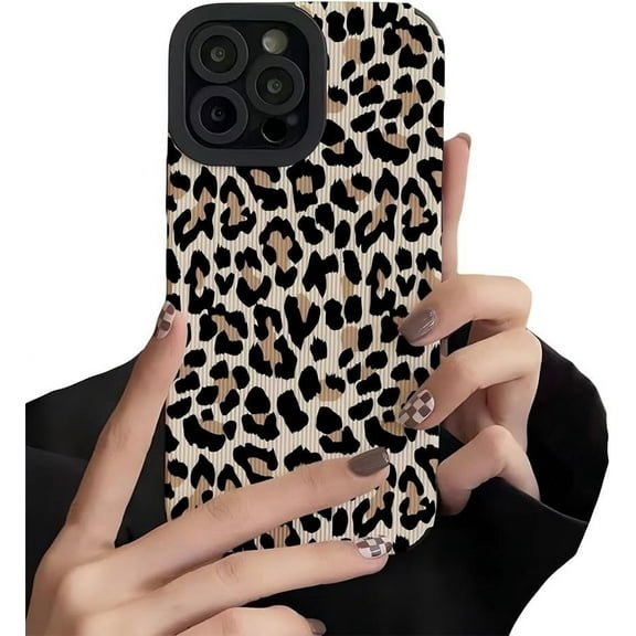 Compatible with iPhone Case,Retro Leopard Cheetah Print Design,Camera Lens Protection Soft Shockproof Cover Phone Case (Brown,iPhone 11)