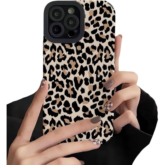 Compatible with iPhone Case,Retro Leopard Cheetah Print Design,Camera Lens Protection Soft Shockproof Cover Phone Case (Brown,iPhone 16 Pro Max)