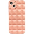 thumbnail image 1 of Compatible with iPhone Case for Women Girls, Cute Fashion 3D Grid Matte Anti-Scratch Shockproof Silicone Soft TPU Cover for iPhone 11 Pro Max, Pink, 1 of 8