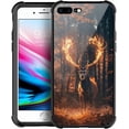 thumbnail image 1 of Compatible with iPhone SE 2022 Case, Burning Deer Antlers, Anti-Scratch Soft TPU Shockproof Unique Protective Cover Pattern Design, 1 of 6