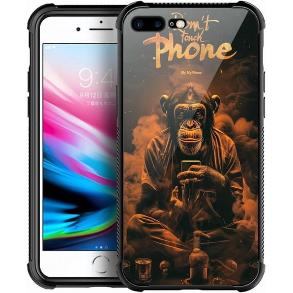 Compatible with iPhone SE 2022 Case, Don't Touch My Phone 2, Anti-Scratch Soft TPU Shockproof Unique Protective Cover Pattern Design