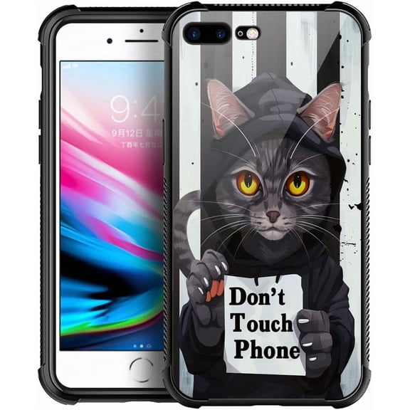 Compatible with iPhone SE 2022 Case, Don't Touch My Phone, Anti-Scratch Soft TPU Shockproof Unique Protective Cover Pattern Design