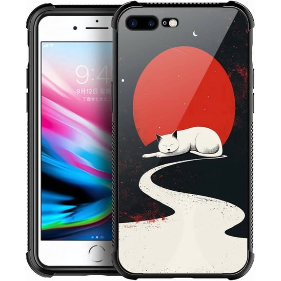 Compatible with iPhone SE 2022 Case, Lazy White Cat, Anti-Scratch Soft TPU Shockproof Unique Protective Cover Pattern Design