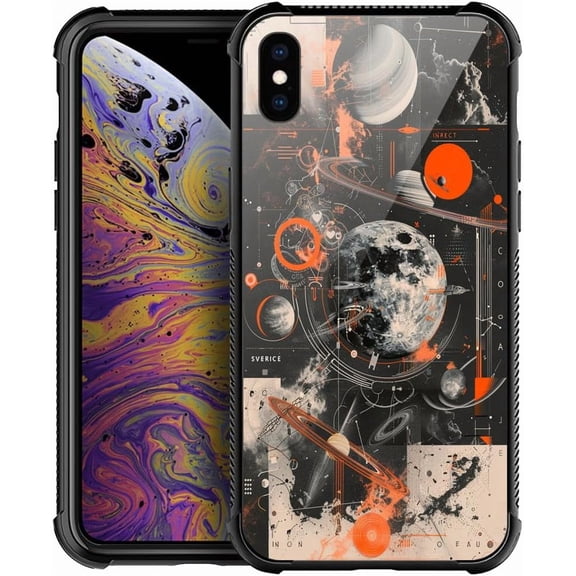 Compatible with iPhone XR Case, Earth Space Pattern for Men Woman, Anti-Scratch Soft TPU Shockproof Unique Protective Cover Pattern Design