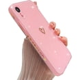 thumbnail image 1 of Compatible with iPhone XR Case,Love Heart Pattern Design Soft TPU Shockproof Protective Case Bling Sparkly Glitter Cover for iPhone XR 6.1''-Pink, 1 of 9