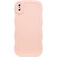 thumbnail image 1 of Compatible with iPhone Xs Max Case 6.5", Cute Kawaii Curly Wave Frame Shape Soft Silicone Shockproof Protective Phone Cover for Women Girls, Pink, 1 of 15