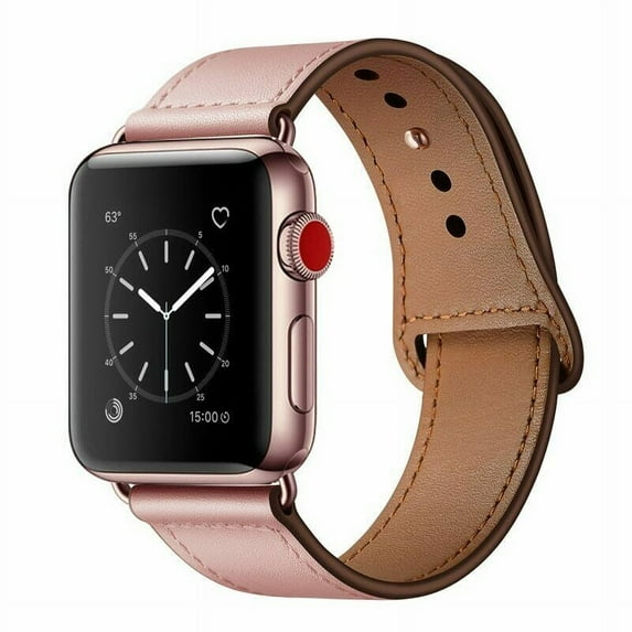 Compatible with iWatch Band 45mm 44mm 42mm 41mm 40mm 38mm, Genuine Leather Replacement Band Strap Compatible with Apple Watch SE Series 7 6 5 4 3 2 1