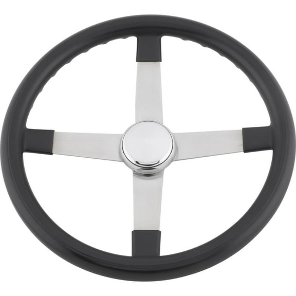Competition 4-Spoke Bell-Style Steering Wheel, 15 Inch, Dished