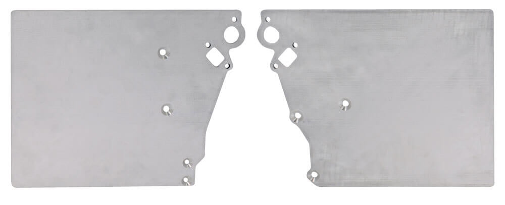 Competition Engineering C3995 Motor Plate - Front - 15 x 12 x 1/4 in - 2 Piece - Aluminum - Natural - Kit