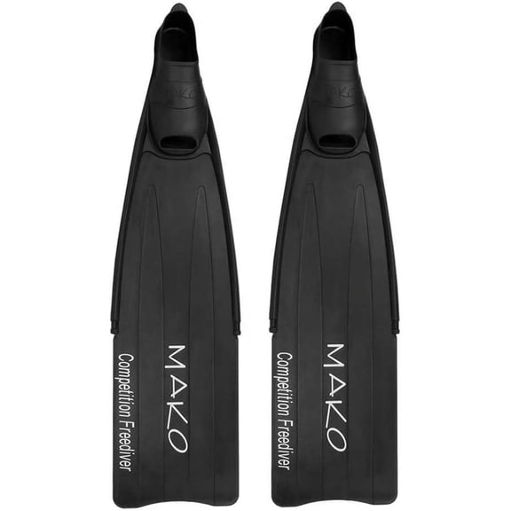 Competition Freediving Spearfishing Scuba Diving Fins | Black (Size 10-11)