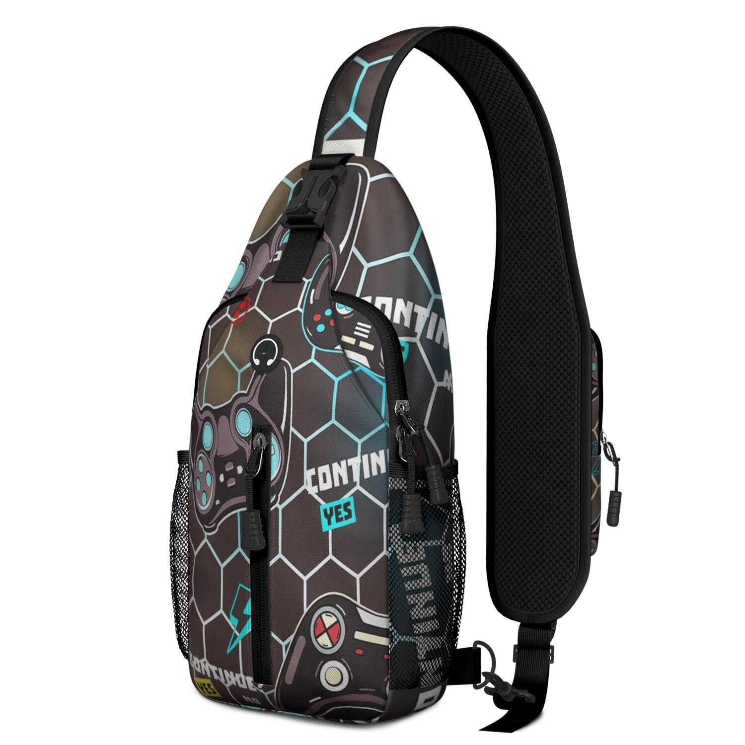 Competition Ready Sports Sling Backpack for Kids and Teens – Water-Resistant Crossbody Shoulder Bag with Secure Zippers, Partitioned Compartments, Large Front Pocket, Perfect for Baseball,