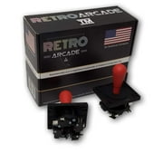 Competition Style Arcade Joystick, Red, 8-way Only Operation, Elliptical Red Handle, Precision 8-way