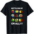 thumbnail image 1 of Competitive Puzzle Cube Gotta Solve Em All Speed Cubing T-Shirt, 1 of 3