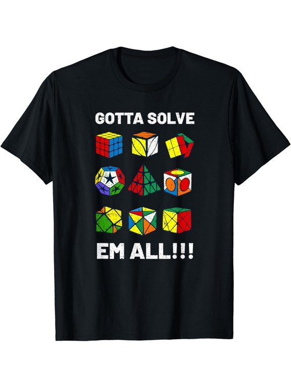Competitive Puzzle Cube Gotta Solve Em All Speed Cubing T-Shirt