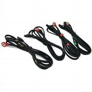 Compex Compatible Replacement Lead Wires, 4 Pack, Compex Compatible Snap Connectors