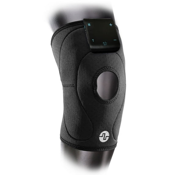 Compex TENS/HEAT Knee Wrap, Black - Heated Knee Wrap with TENS Unit for Knee Pain, Small/Medium
