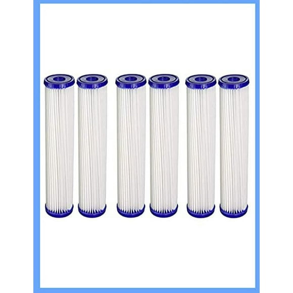Compitable for Filtrete Standard Capacity Whole House Pleated Water Filters, 30 Microns, Universal Filter, Sump Style Drop-In Filter, 6-Filters (3WH-STDPL-F02)