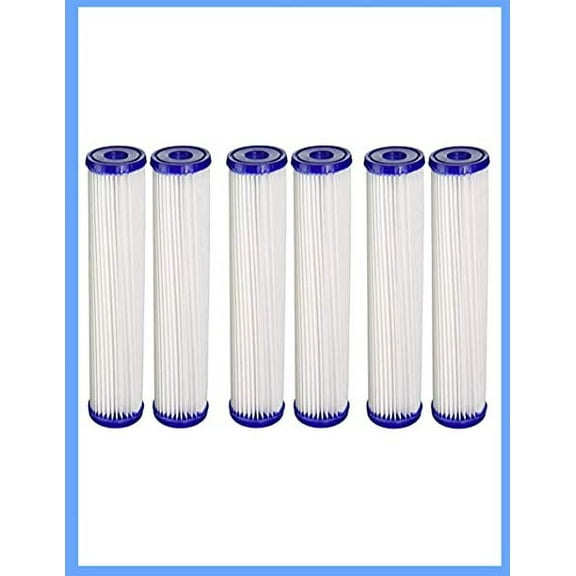 Compitable for Filtrete Standard Capacity Whole House Pleated Water Filters, 30 Microns, Universal Filter, Sump Style Drop-In Filter, 6-Filters (3WH-STDPL-F02)