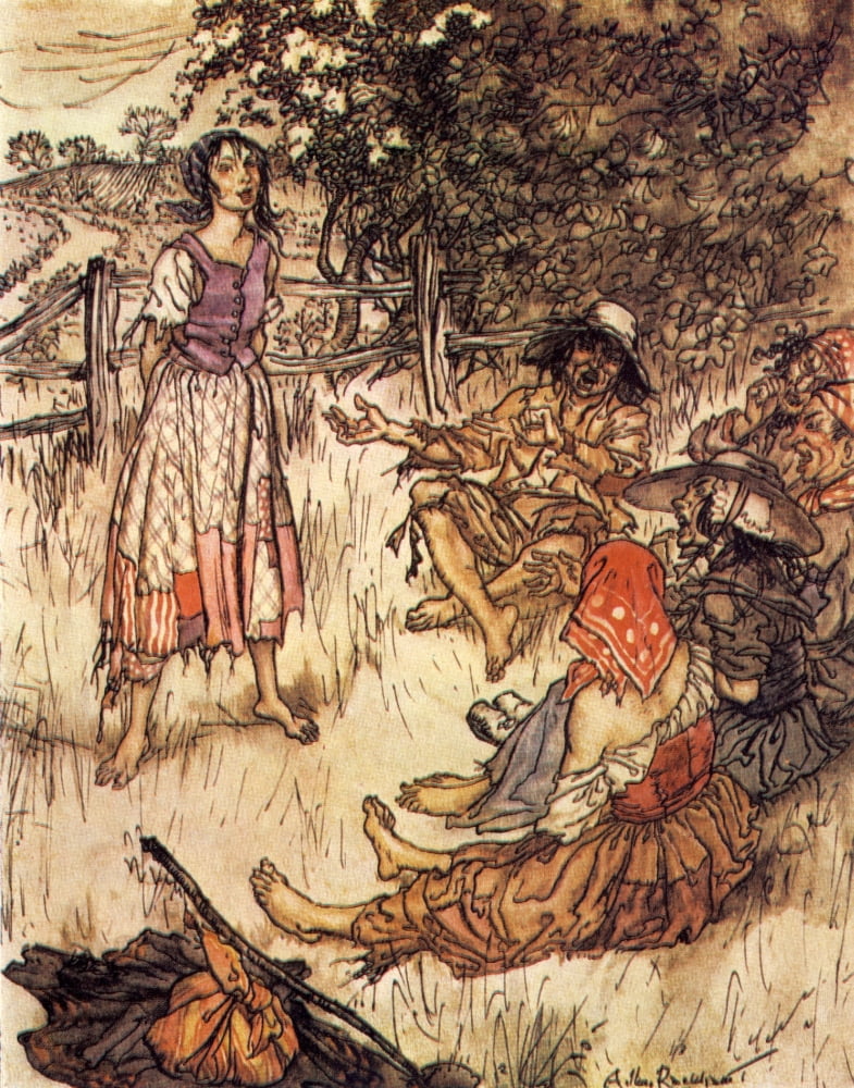 Compleat Angler 1931 Sing the Burthen Canvas Art - A Rackham (18 x 24)