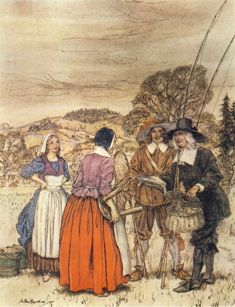 Compleat Angler 1931 Well eat it cheerfully Canvas Art - A Rackham (18 x 24)