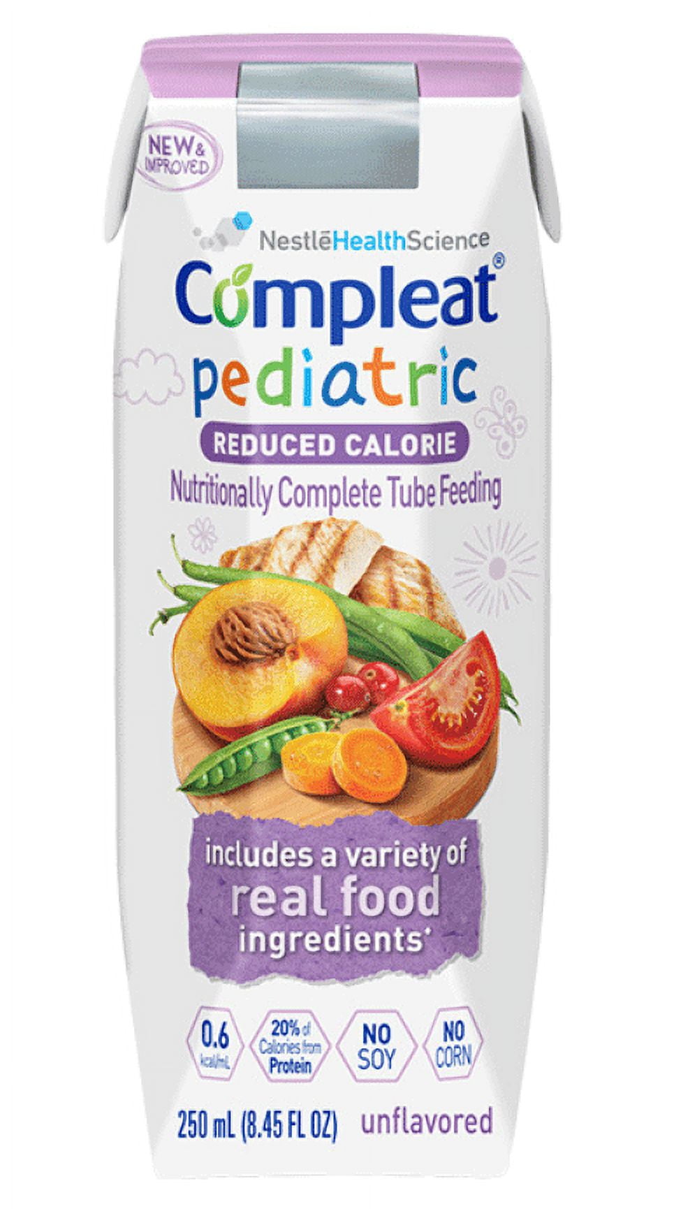 Compleat Pediatric Reduced Calorie Nutritional Formula 4390038074 250 mL 1 Each, Unflavored