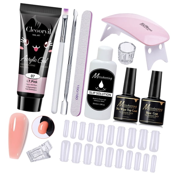 Complete 11Piece Nails Art Set Includes 15Ml ABS Extension Gel For Salon And Home Use