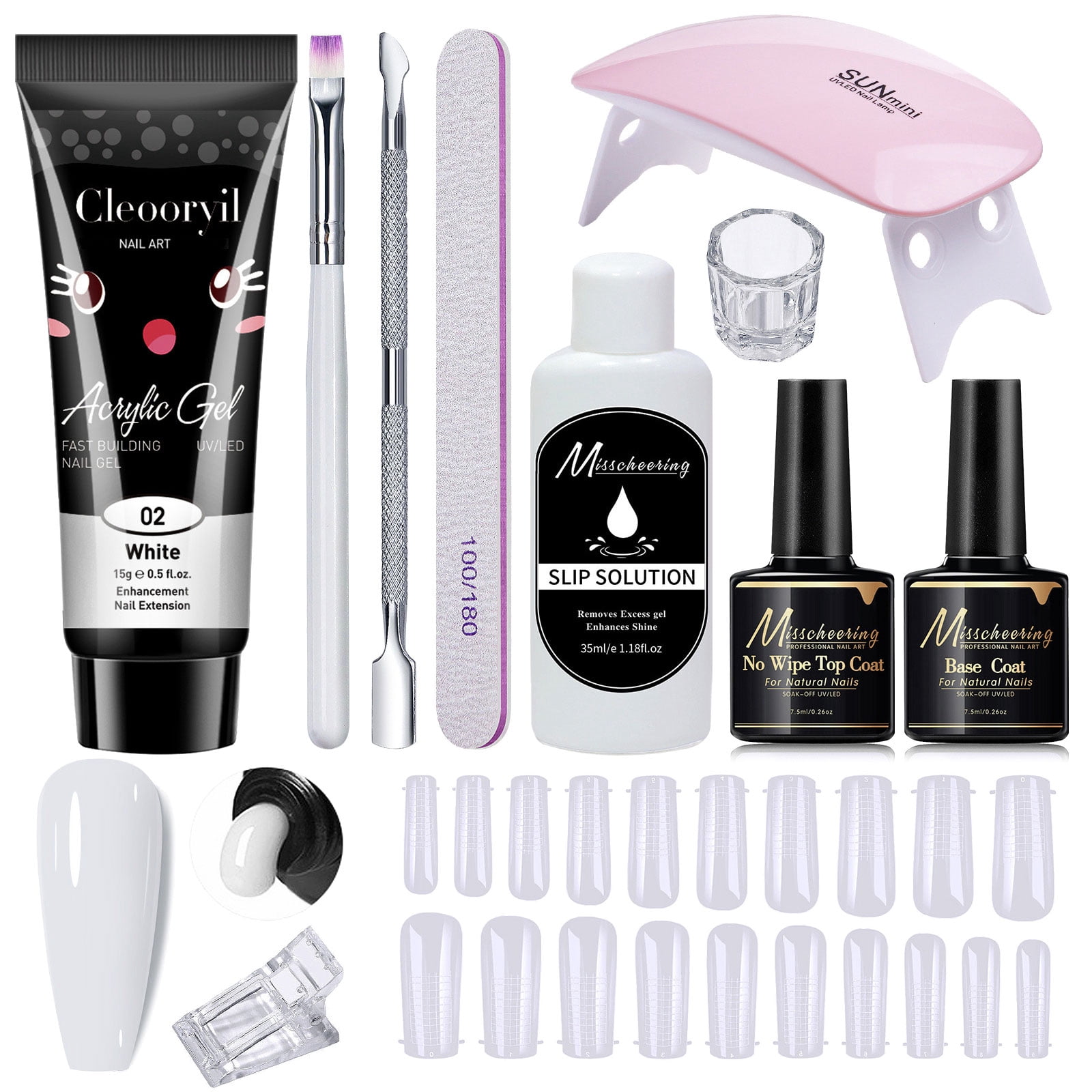 Complete 11Piece Nails Art Set Includes 15Ml ABS Extension Gel For ...