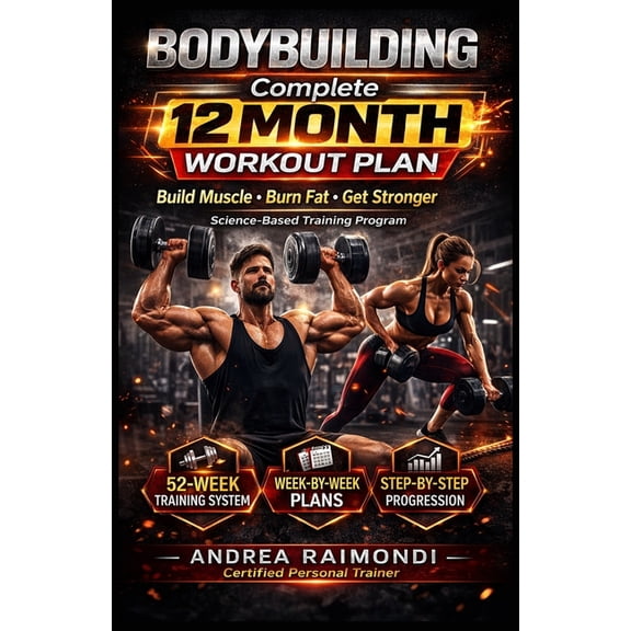 Natural Bodybuilding: Complete 12 Months Complete 12 Month Workout Plan: Improve Fitness, Build Muscles, Increase Strenght, (Paperback)