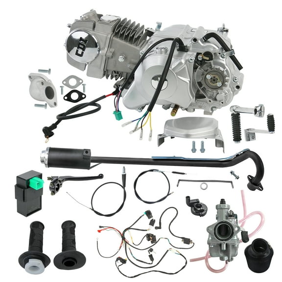 Complete 140cc Engine Motor Kit Manual Clutch Electric Start 4 Speed 0-1-2-3-4 for Pit Dirt Bike SSR Apollo Coolster 125cc XR50 CRF50 XR70 CRF70 ATC70 CS90 CT70 CT90 CT110 Trail Bike