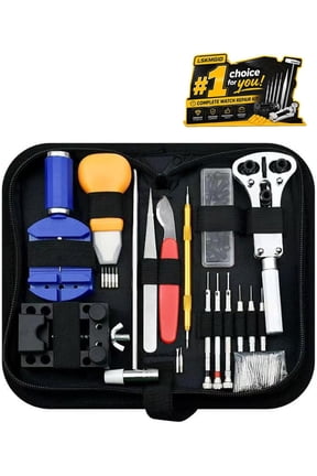 Complete 147-Piece Watch Repair Kit, Watch Tool Kit, Watch Repair Tool Set, Battery Replacement Tools, Link Removal Screwdriver Set for DIY Watch Maintenance