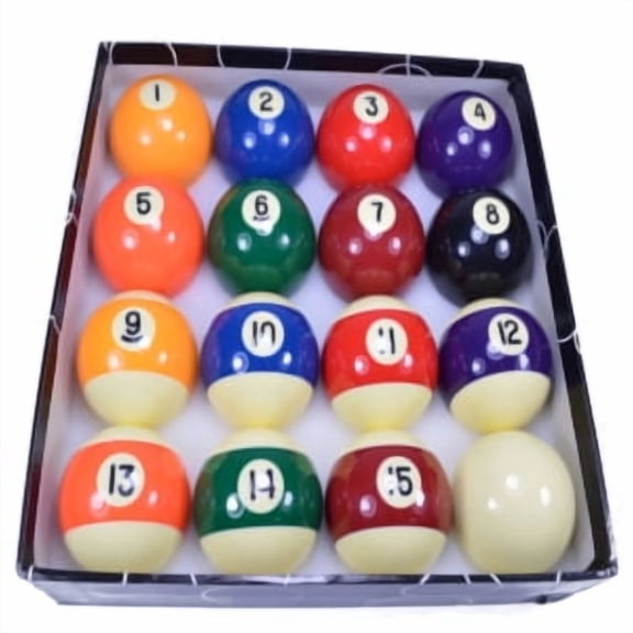 Complete 16 Ball Set - 2 1/4" Billiards Regulation Size Pool Balls