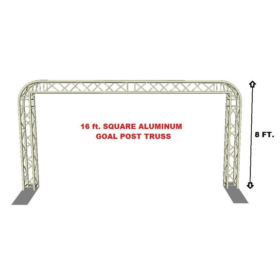 Complete 16ft Square Aluminum Truss Goal Post Lighting System DJ Lights Speakers