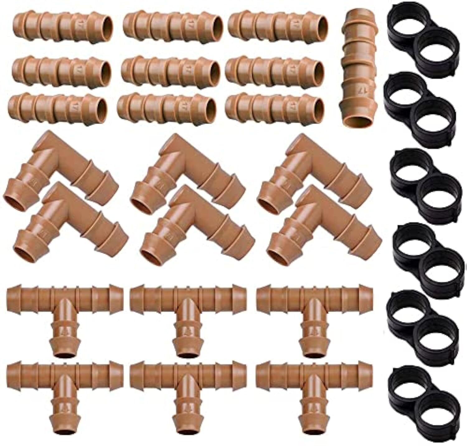 Orbit DripMaster Fascette Per Tubo Da 1/2 Pollice – 10 Pezzi – Con Chiodo Per Fissaggio Su Legno O Muratura