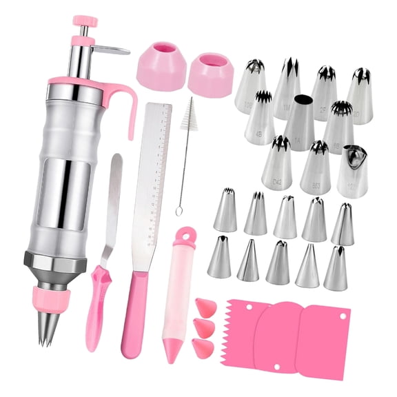 Complete 34 Piece Cake Decorating Tool Set Sturdy Nonrust Steel Creative Dessert Making Equipment