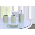 thumbnail image 1 of Complete 4 Piece Sage Green Ceramic Shiny Lush Bathroom Accessories Kit Set For Bathroom Vanity Decor Solid Color, 1 of 2