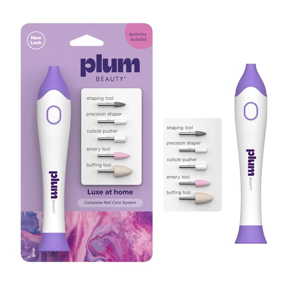 Complete 5-in-1 Nail Care System Manicure & Pedicure Kit | with Interchangeable Attachments for Shaping, Buffing, and Cuticle Care