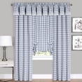 thumbnail image 1 of Complete 6 Pc. Plaid Gingham Country Chic Window Curtain Set -, 1 of 1