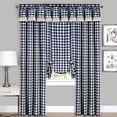 thumbnail image 1 of Complete 6 Pc. Plaid Gingham Country Chic Window Curtain Set -, 1 of 1