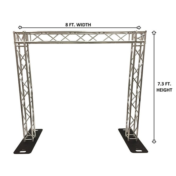 Complete 8 ft Square Aluminum Truss Goal Post Lighting System DJ Lights Speakers Miniature Lightweight 8" Trusses With 1.25" Tubing!