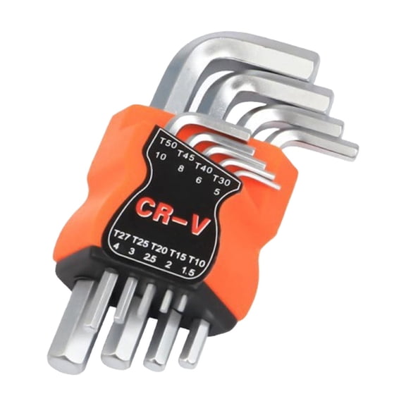 Complete 9 Piece L Type Tool Set Wear Resistant Steel Construction Precisions Instrument For Mechanical Work