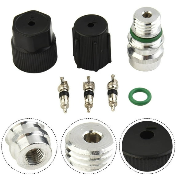 Complete AC Cap and Valve Core Seal Kit for Air Conditioning Use with For R134a, Vehicle Application Specific O Rings, OEM Specification Compliance