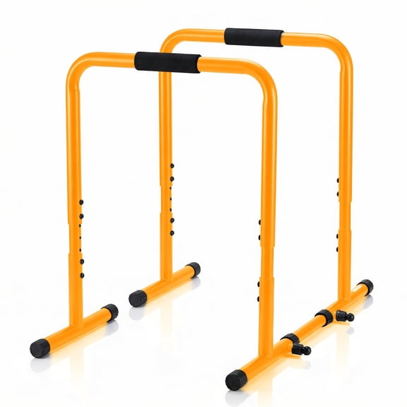 Unbranded Adjustable Heavy Duty Dip Stand with Foam Handles, 400 lb Max Load