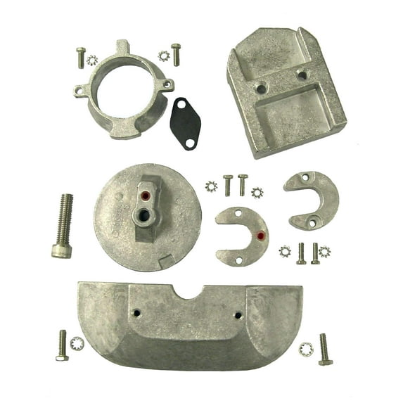 Complete Aluminum Anode Kit for Mercruiser Alpha 1 Generation 2 Alpha I Gen II Sterndrive Outdrive US Military Grade Aluminum Kit w/ Hardware Replaces 888756Q03, 95021, 18-6185, CMALPHAKITA, 20801AL
