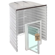 Complete Basement Egress Window Kit - Argon Filled Basement Egress Windows, Window Well, Wells Ladder & Cover, Heavy Duty Exit Windows Well Kit - White 55"L x 36"W x 60"D
