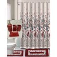 thumbnail image 1 of Complete Bathroom Set Modern Print Design Burgundy Non Slip Chenille Shower Curtain and Liner 72x72 Inch Machine Washable 19 Count, 1 of 2